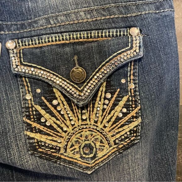 NINE WEST VINTAGE JEANS w detailed designs on the pockets Sz 8/29 (1021) - Picture 5 of 5